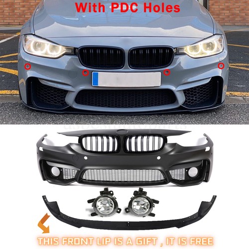F30 M3 Style Front Bumper Cover Kit W/Fog Lights For BMW 3 Series 2012-2019 - Picture 14 of 14