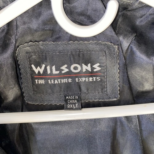 Vintage Wilson’s Leather 2X Leather Jacket *has Paint On It* - Picture 7 of 8