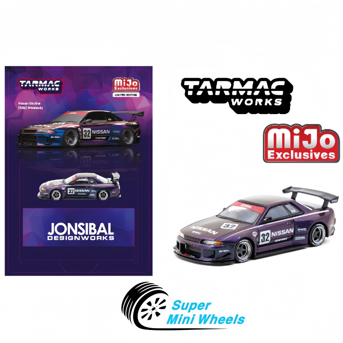 Tarmac Works 1:64 Nissan GTR (R32) Widebody Jonsibal