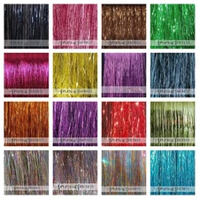 NEW 20" / 40" Sparkling Or Shiny Hair Tinsel 100 STRANDS (Choose Color)US Seller