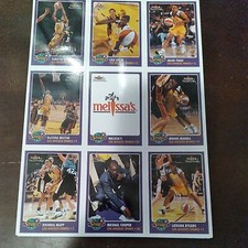 2001 Fleer Tradition WNBA Los Angeles Sparks UNCUT Team Card Sheet Lisa Leslie!