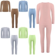 Unisex Kids Outfit Nightwear Set Tops Suit With Pants Homewear Round Neck Boys