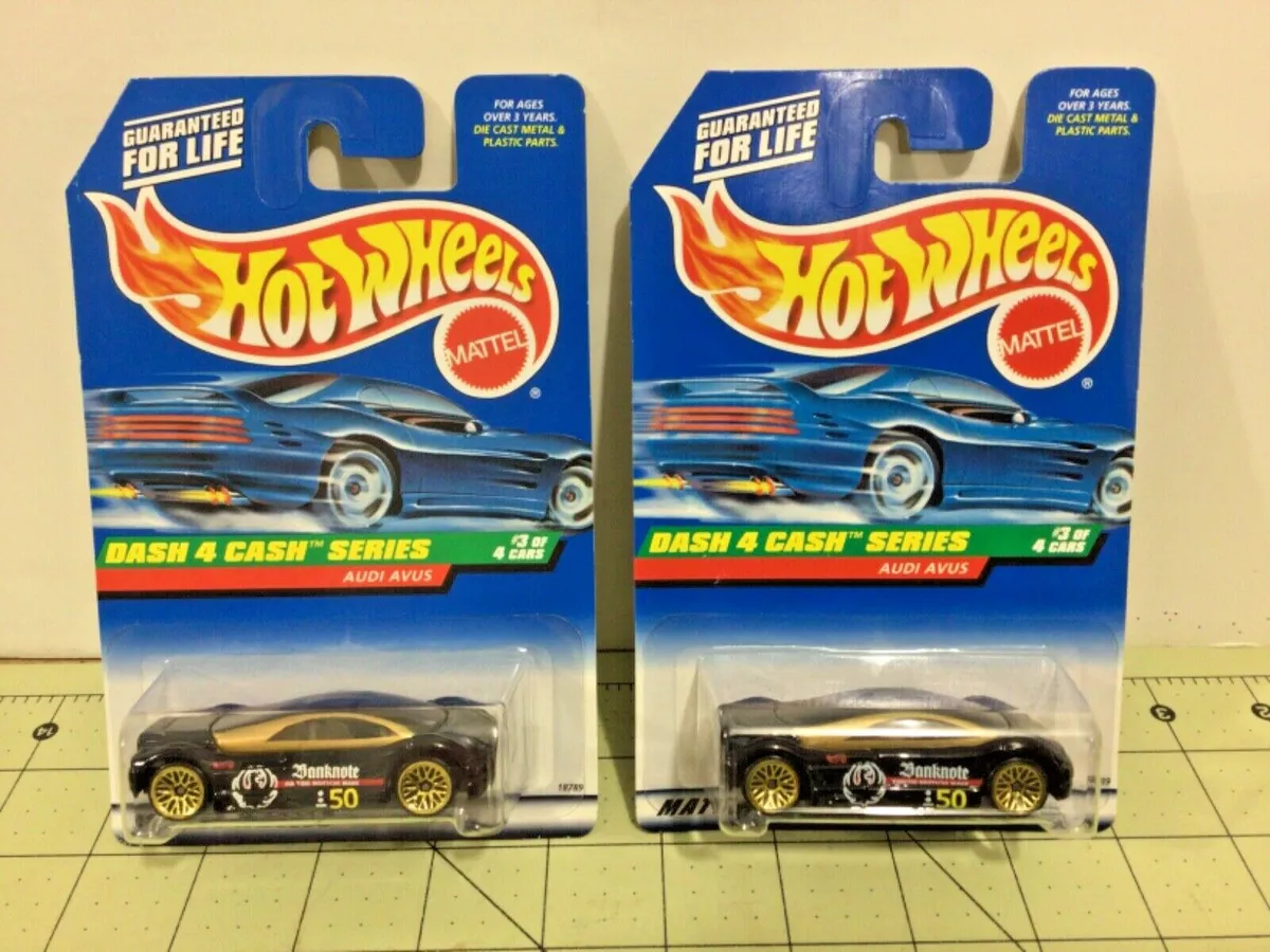 Hot Wheels pair of Audi Avus gold lace wheels Dash For Cash FREE shipping