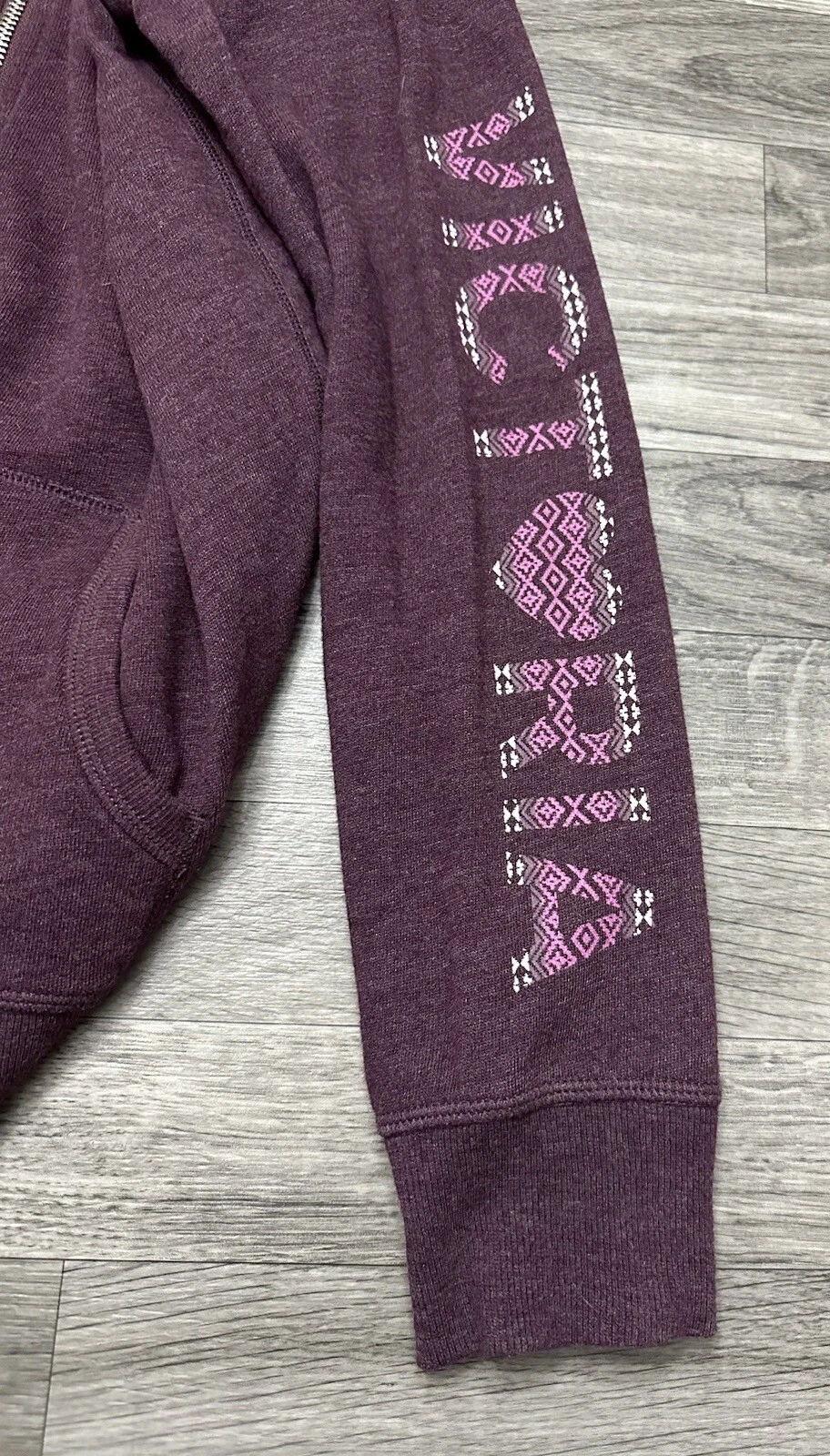 UNDERCOVER Felpa con cappuccio Victoria's Secret cerniera completa • ali d'angelo marrone • felpa donna taglia M