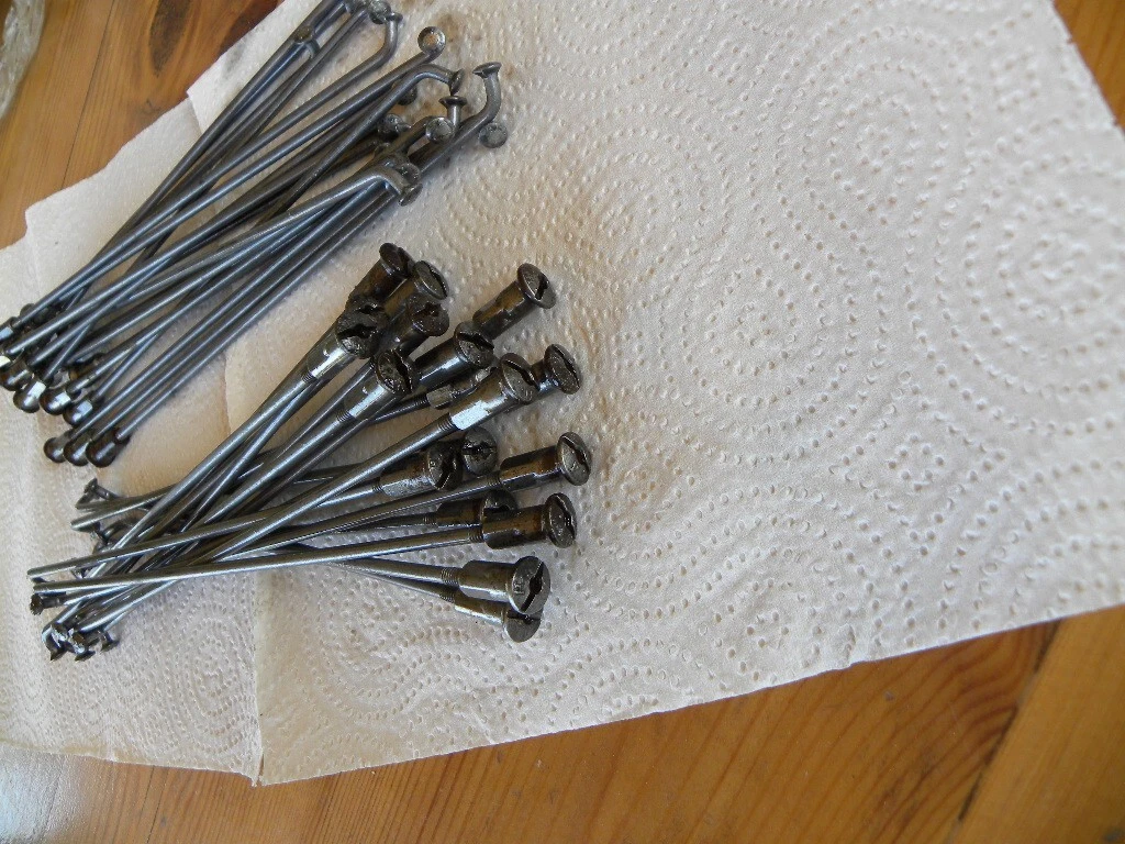 NOS 36 spokes and nipples for Montesa Cota 348 18” rear wheel.