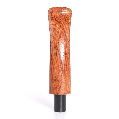 2x Rosewood Bent Tapered Mouthpiece Stem Replacement For Smoking Pipe 9mm Filter - Picture 8 of 10