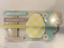 2022 Target Bullseye’s Playground Easter 3pk Wooden Signs Truck & Eggs