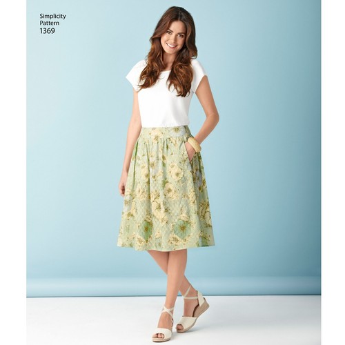SIMPLICITY 1369 MISSES SKIRTS Sewing Pattern Sizes 6-14 & 14-22 Skill: AVERAGE - Picture 3 of 5