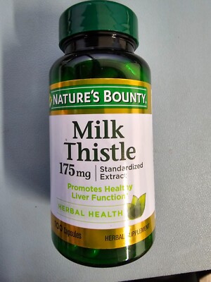 2 PACK Nature's Bounty Milk Thistle 175mg, 100 Softgels