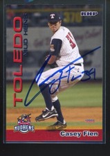 2009 Toledo Mud Hens CASEY FIEN Signed Card autograph auto TIGERS TWINS PHILLIES