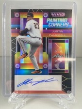 2022 Leaf Vivid Painting Corners Justin Campbell Auto Black /20 CLE Guardians