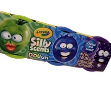 Crayola Silly Scents Dough Scented Apple Blueberry Grape Creative Moulding Clay