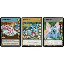 Vtg 2004 Neopets Card Bundle Lot Faerie Uni Blue Ixi Pink Kadoatie McDonalds Set