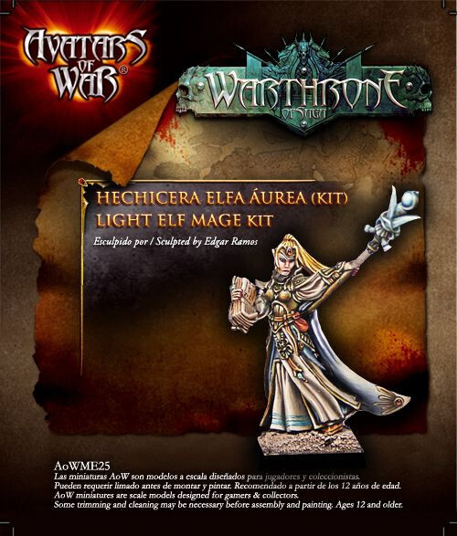 Аватары войны AoW25 Светлый эльф-маг 28-миллиметрового калибра Высшие эльфы