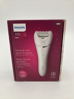 Philips Series 8000 Women's Rechargeable Electric Epilator Wet Dry BRE700/04 New