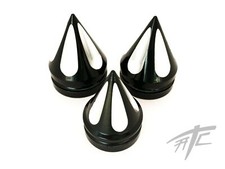 HAYABUSA BLACK CONTRAST SPIKE FORK & YOKE CAPS 2020 SUZUKI HAYABUSA
