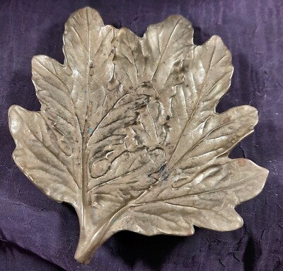 Brass Chrysanthemum Leaf 1948 Collectible Rare VCM