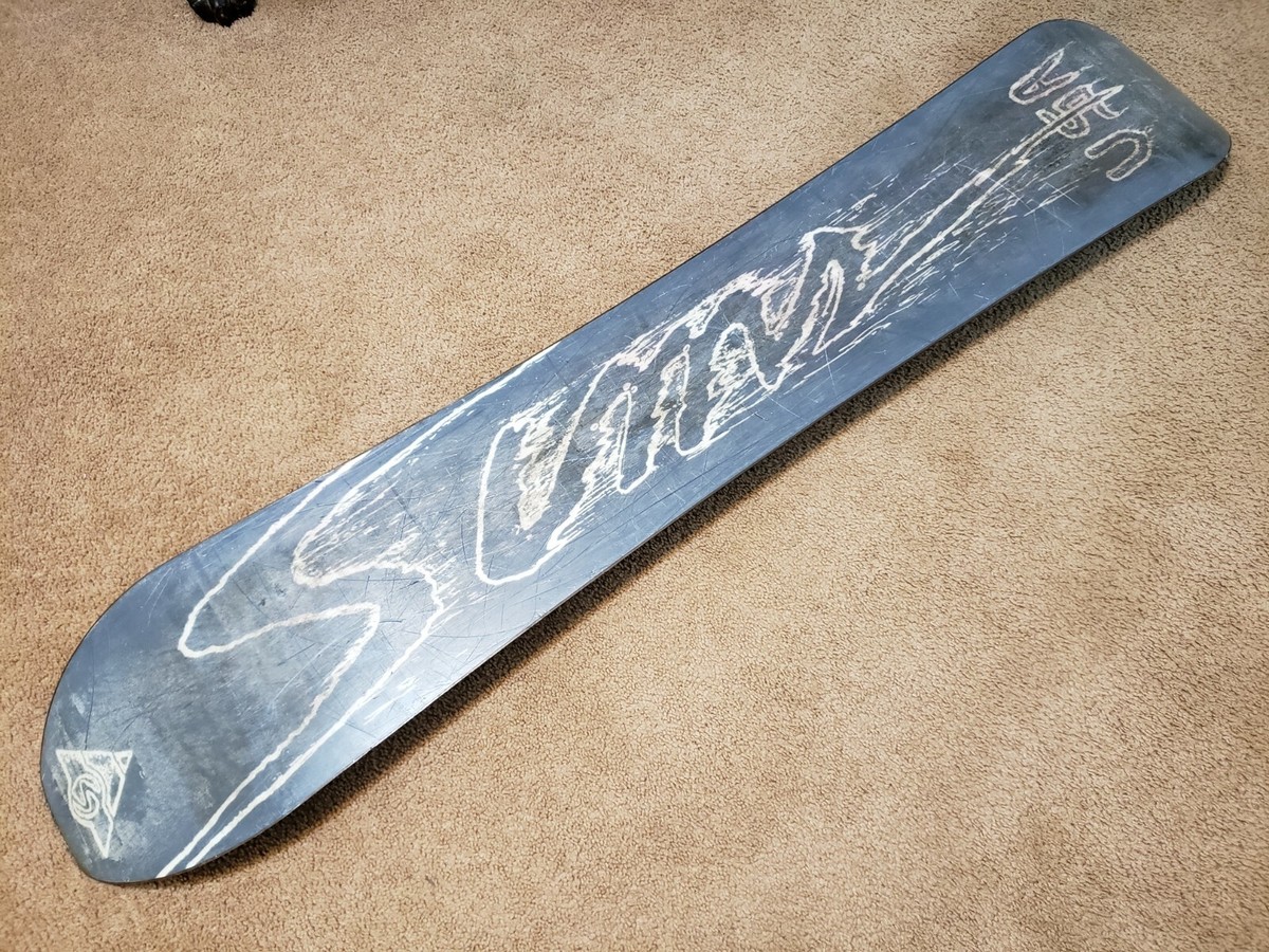 Vintage Sims Snowboard ATV 155 Black White 80's 90's