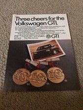 Vintage 1986 VOLKSWAGEN VW GTI CAR Print Ad 1980s "CAR & DRIVER 10 BEST"