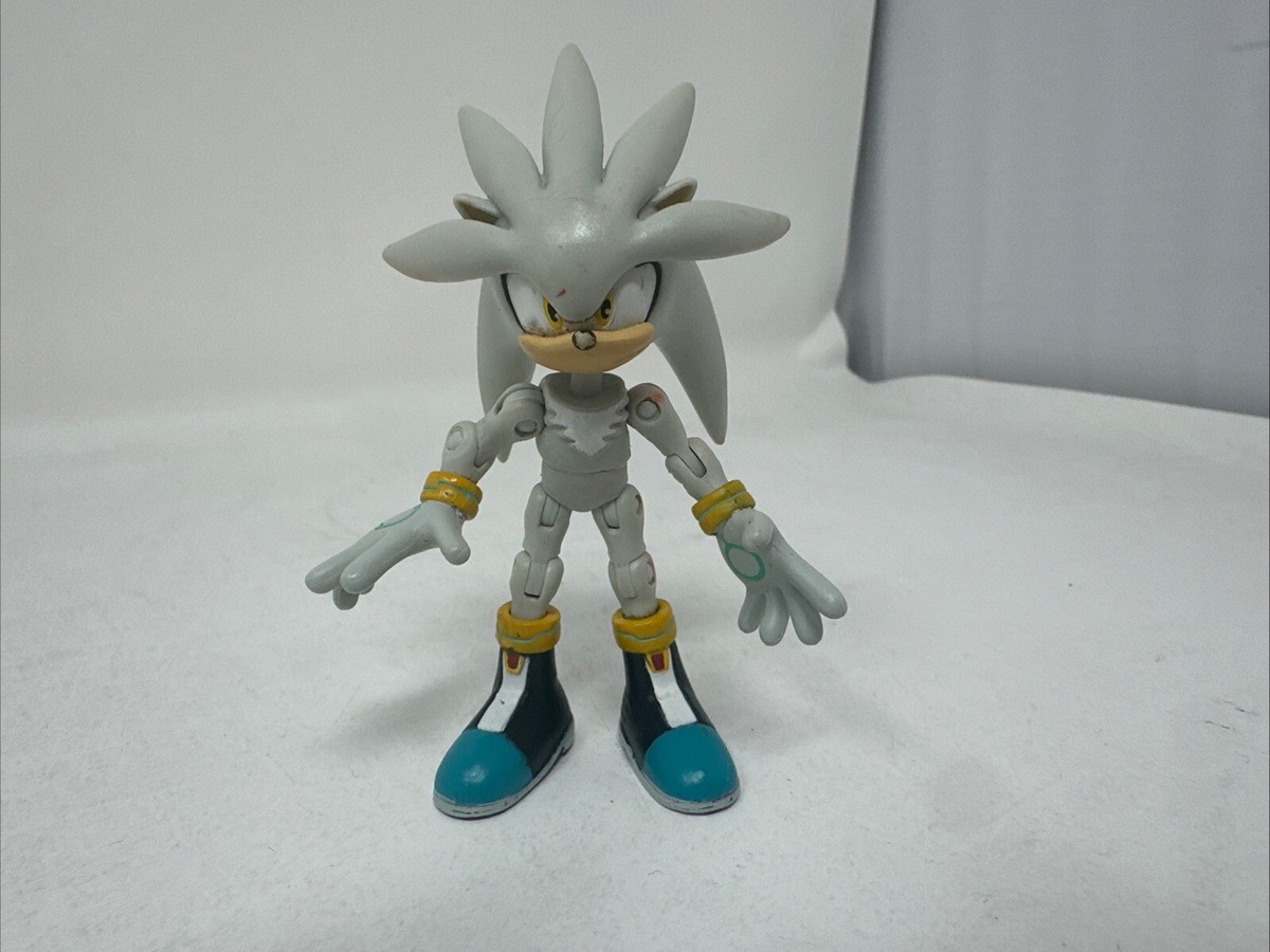Jazwares Silver Sonic The Hedgehog 3 inch Action Figure Toy USED