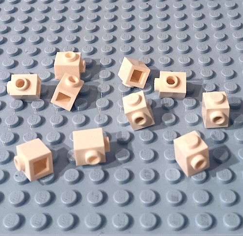 LEGO 1x1 Ladrillo Blanco con Perno en Lateral Piezas de Construcción NUEVA CANTIDAD x10