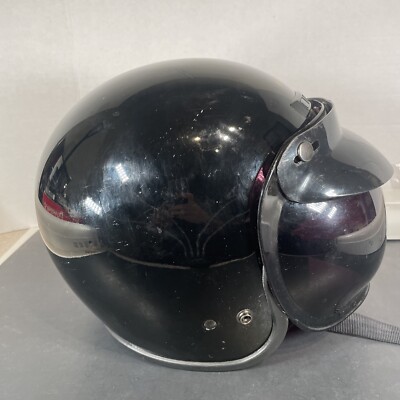 Vintage Arthur Fulmer AF20 Motorcycle Helmet Black With