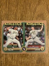 2024 Topps Update #US306 Angel Felipe / Easton Lucas Gold RC Athletics
