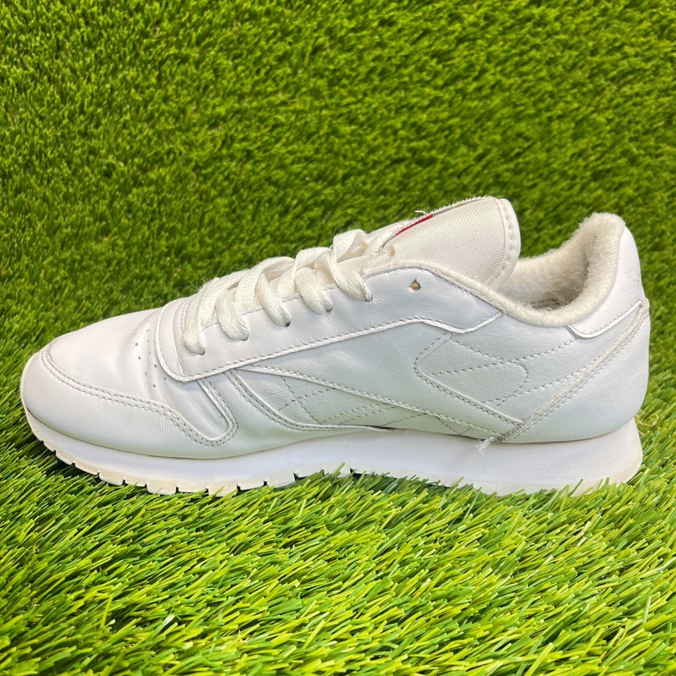 Reebok Clásico Cuero Mujer Talla 8.5 Blanco Caminar Estilo de Vida Zapatos Tenis Foto 2 de 4