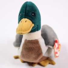 Retired Ty Beanie Baby Jake The Mallard Drake Duck 1997 Plush Toy With Tags Rare