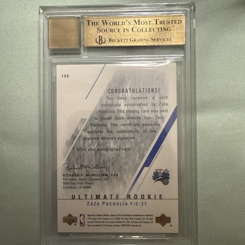 2003-04 Upper Deck Ultimate Collection Rookie Auto Zaza Pachulia /250 BGS 9.5 - Bild 2 von 2