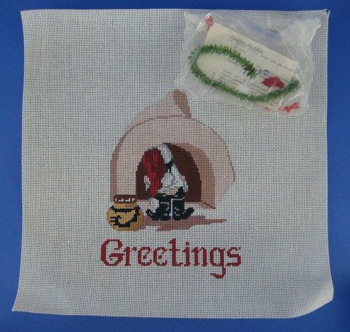 Saludos chimenea de lona estampada suroeste guirnalda de Santa Guirnalda Navidad - Imagen 2 de 2