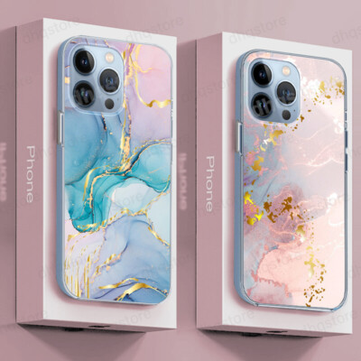 Handyhülle Für iPhone 17 16 15 14 13 Pro Max 12 Glitzer Marmor Muster Glänzend
