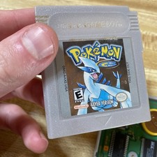 Pokemon Silver Version (Nintendo Gameboy Color, 2000) GBC Authentic New Battery