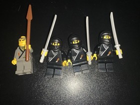 4 Lego Castle 6093 6045 6088 6083 6089 3345 4805 Black Ninja Minifigure&nbsp;Instruct