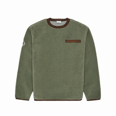Genuine Malbon Golf [MENS LINE] Hudson Sherpa Crewneck OLIVE (MAN)