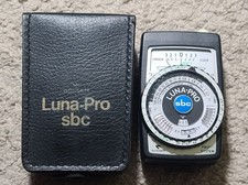 Gossen Luna Pro SBC Ambient Reflective Light Meter Leather Case Tested Excellent