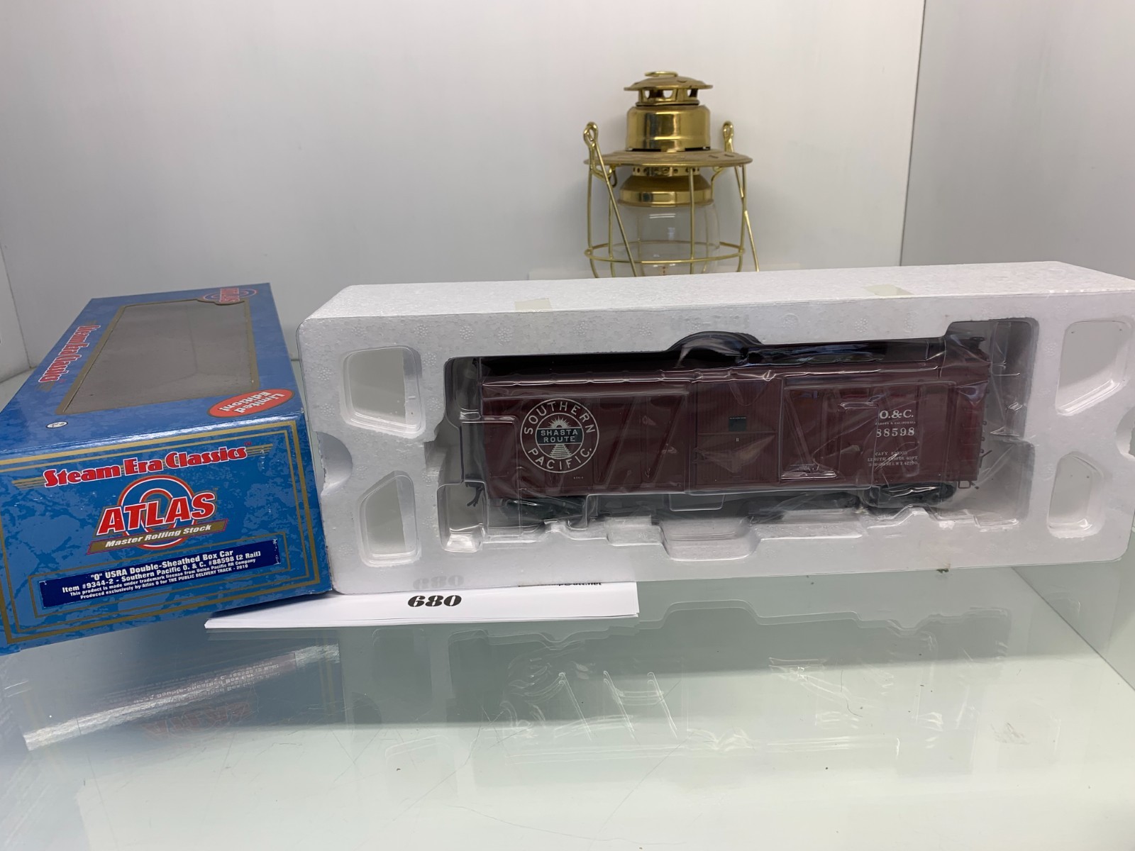 680 Atlas USRA Dbl Sheathed Box Car Southern Pacific Plastic O Scale 2 Rail