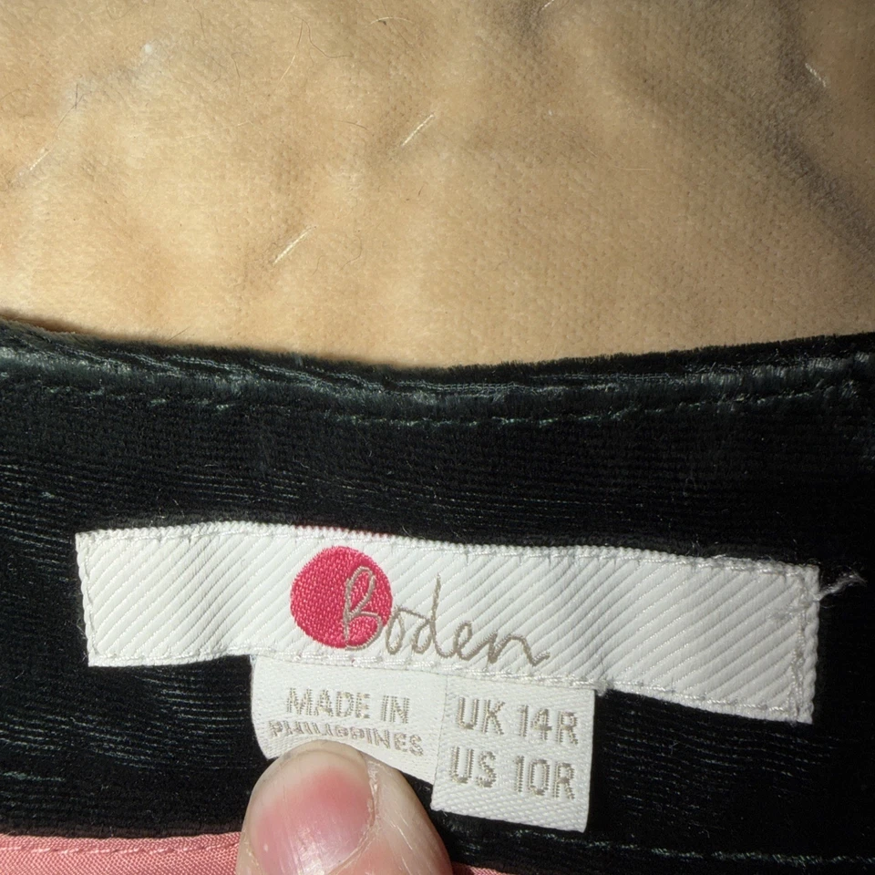 Boden Velvet Wide Leg Trousers Pants Green Size 12- II834 - Image 2 of 4