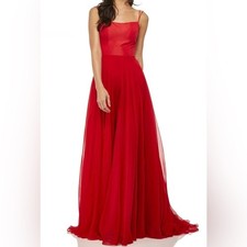 Red Sherri Hill Corset Ballgown Size 6