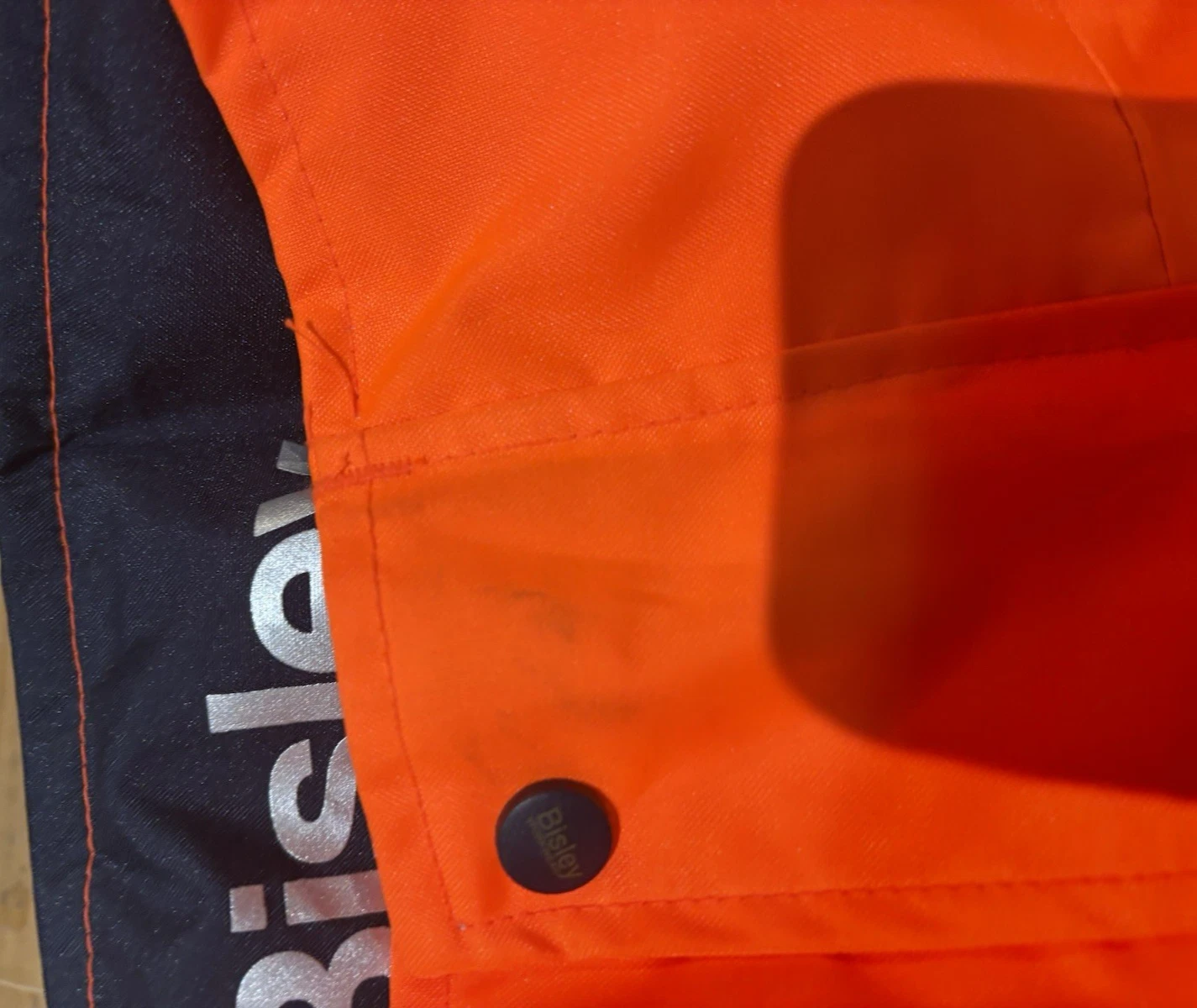 Bisley 5‑in‑1 Taped Rain Jacket – Hi‑Vis Orange/Navy – Size XL - product detail image 11