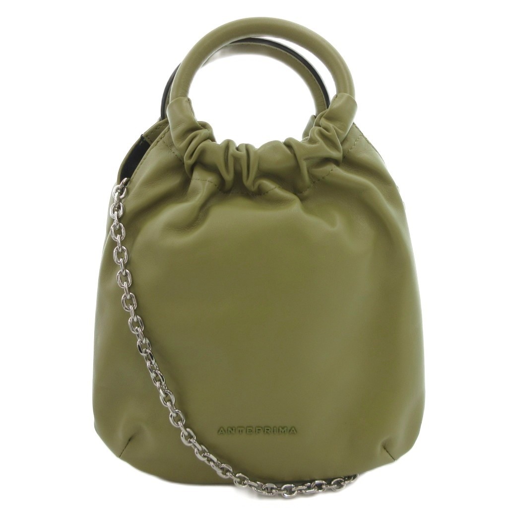 ANTEPRIMA MISTO STANDARD hain Shoulder Bag Hand 2WAY Khaki FF GY14 Women s
