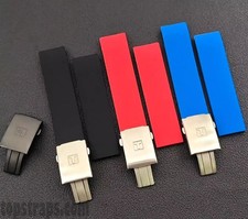 Rubber Strap for Tissot Tachymeter T011/T090/T472 20mm Watch Band Replacement