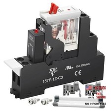 UL Listed2A Electromagnetic Power Relay Din Rail 5Pin0/20 ACPcs AC 110V 1 5 Pin