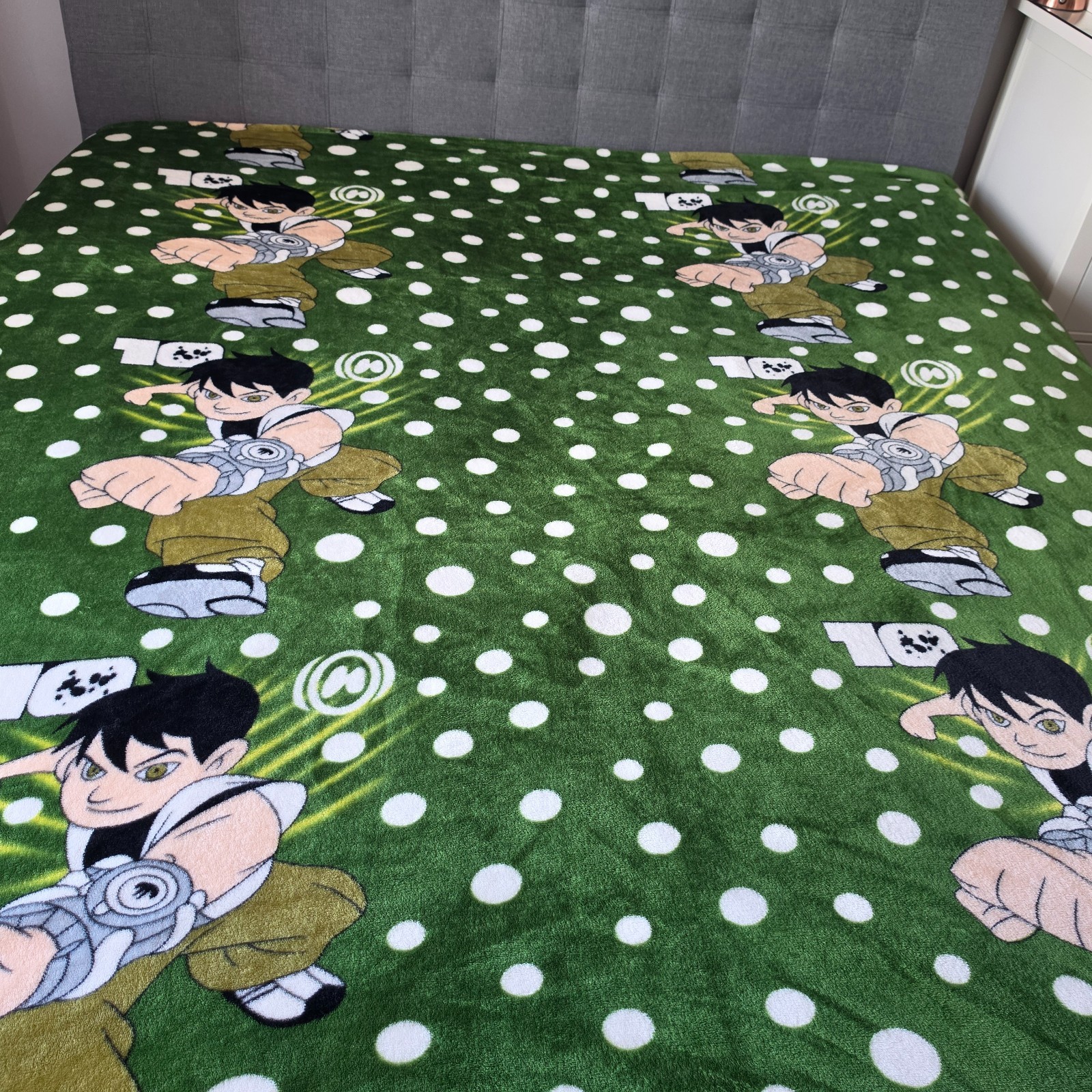 Copriletto per bambini Ben 10 effetto visone verde foto 4
