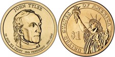 2009-P John Tyler Presidential Dollar 