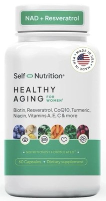 SELF NUTRITION Healthy Aging Supplement for Women - NAD+, Resveratrol, Collag...