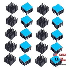20PCS Black Aluminum Heat Sink with Thermal Conductive 14 14 7mm 20pcs