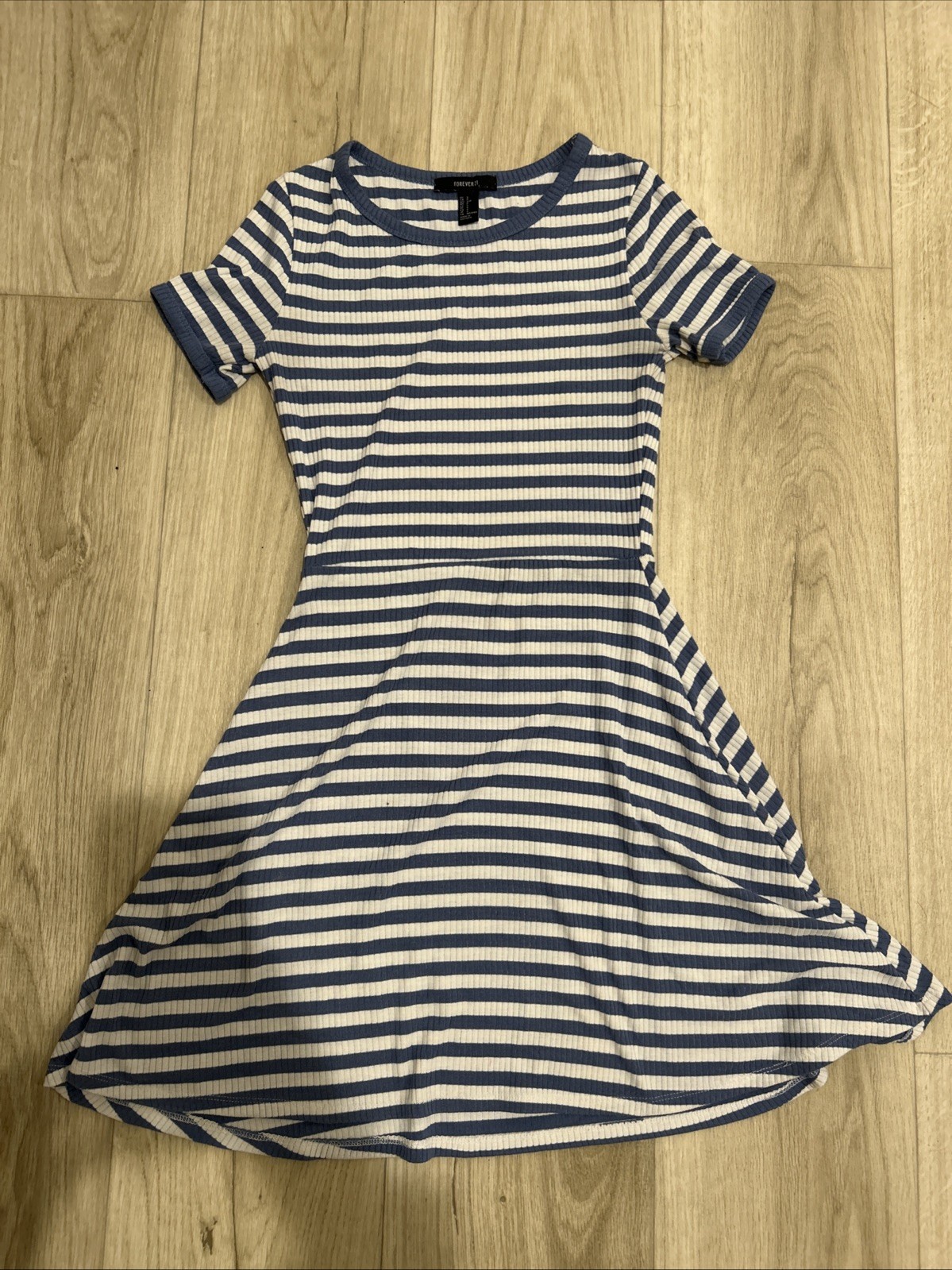 Forever 21 Blue And White Stripped Dress Women’s Small