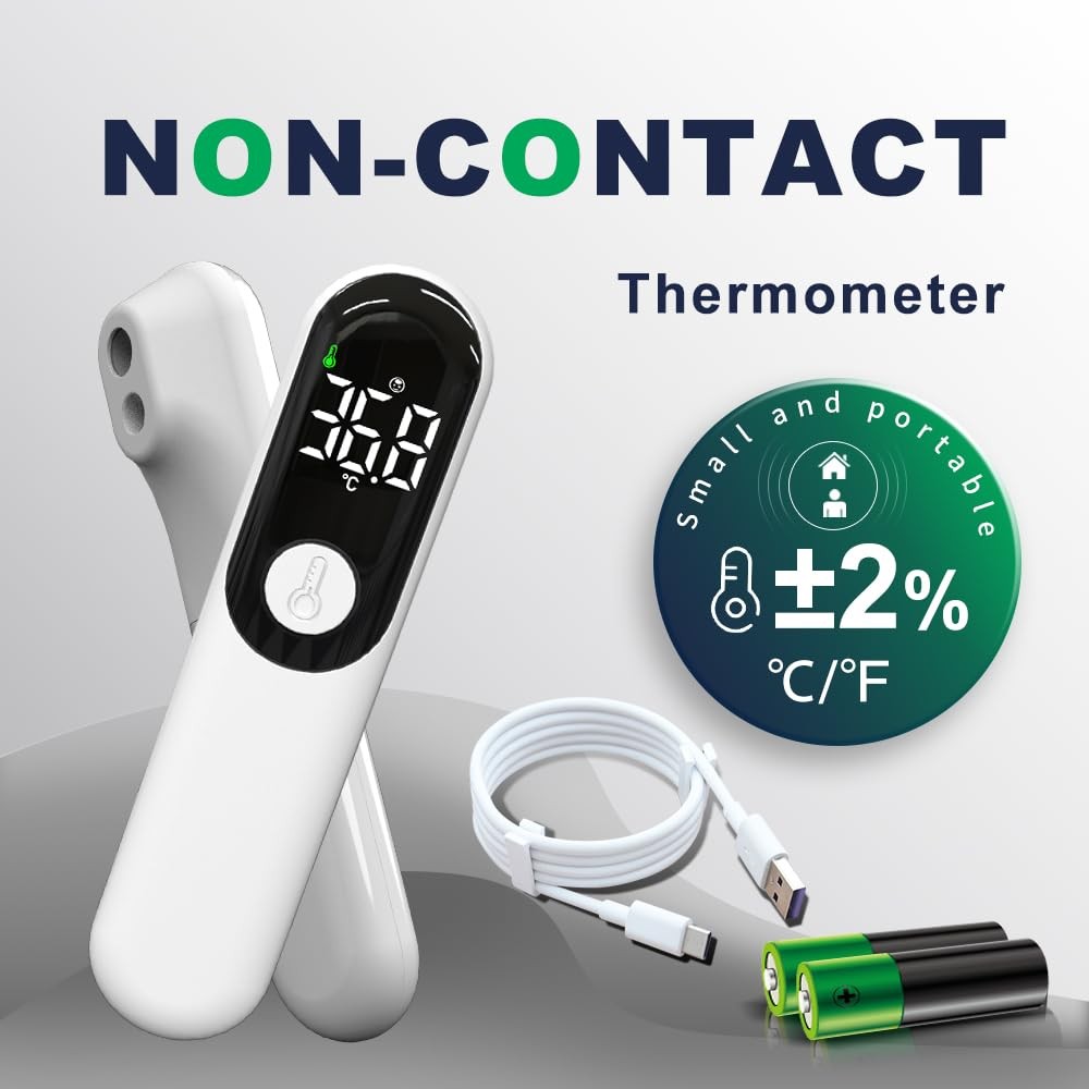 Rechargeable Non-Contact Forehead Thermometer for Adults and Kids, Medical... 
