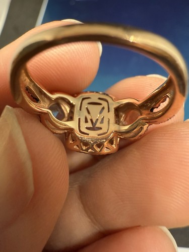 14k Rose Gold Morganite Aquamarine & Diamond Le Vian Ring size 7 - Picture 13 of 17